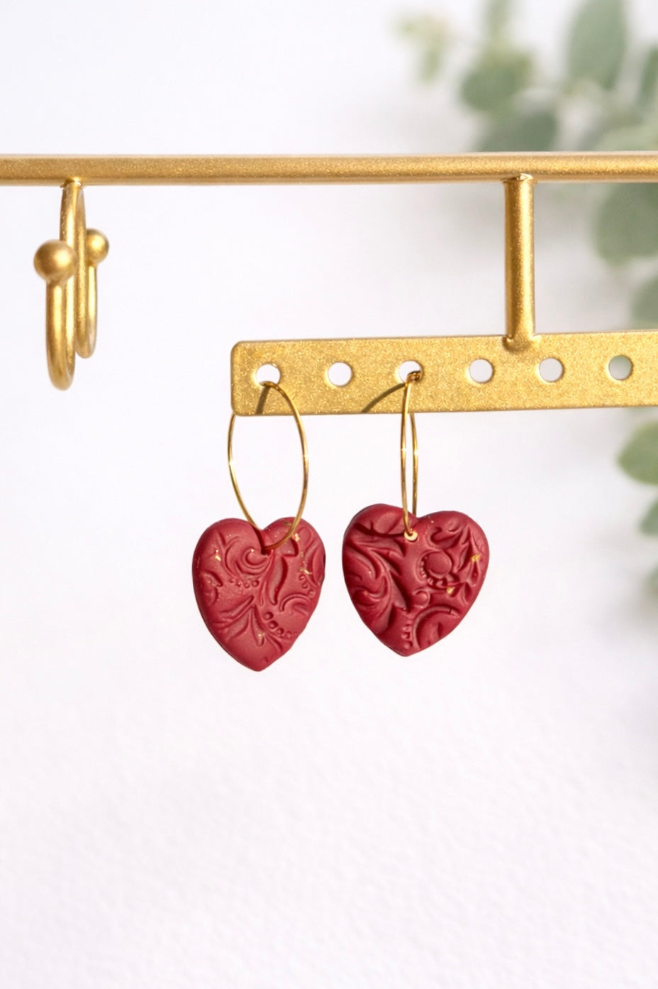 Victorian Heart Hoop Earrings