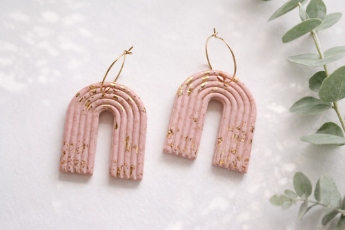 Boho Rainbow Arch Hoops