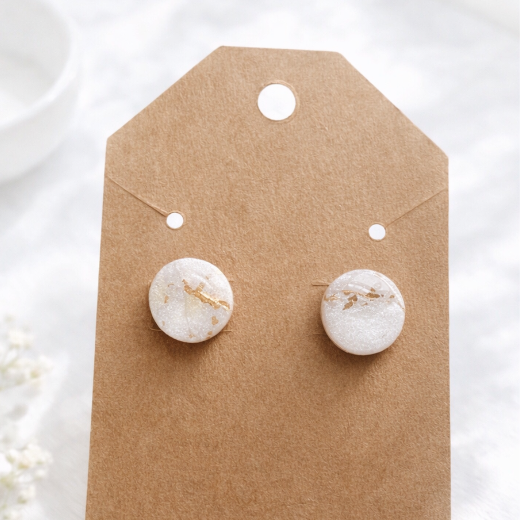 Quartz Clay Earring Studs